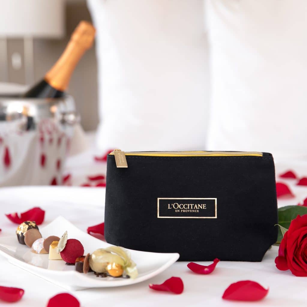 Nice Romance Package on Bed Inn at Laurel Point Victoria BC