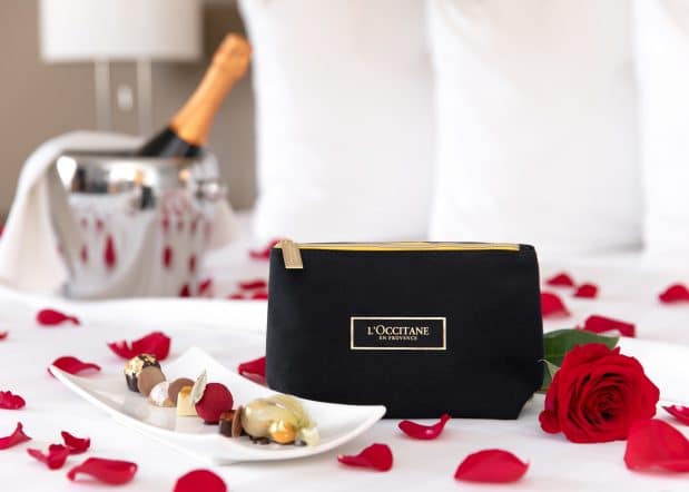 Nice Romance Package on Bed Inn at Laurel Point Victoria BC